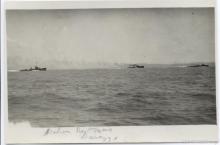 Italian destroyers during the Durazzo engagement of 2 October 1918. G.S. Dole Collection.