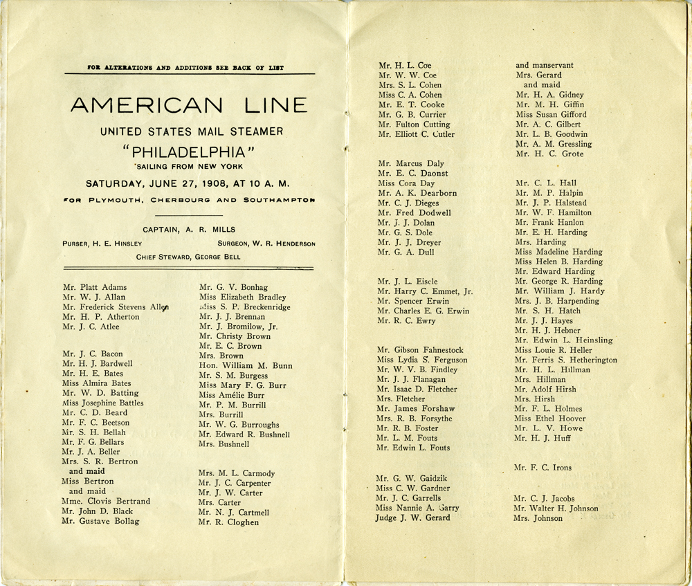 Philadelphia steamer passenger list, page 3 of 6