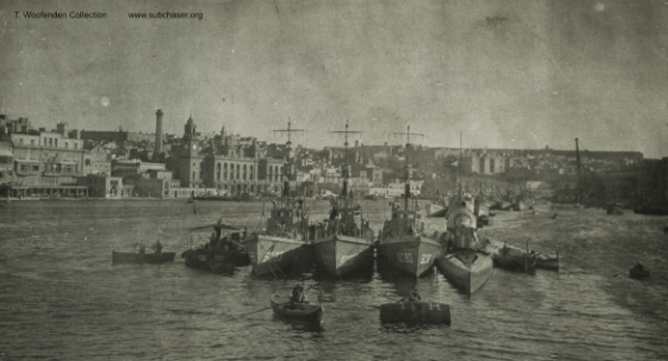 Submarine chasers at Malta, May 1918.