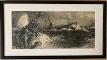 Edwin Meeker etching, T. Woofenden Collection