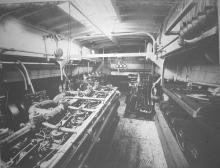 Subchaser engine room. National Archives.