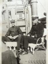 Officers on submarine chaser SC 307, courtesy of Arthur C McKenney.
