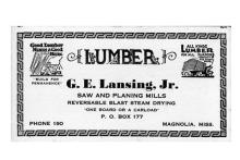 Business card for Lansing Lumber Co