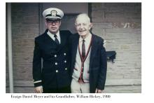 Daniel D. Meyer in 1980, a newly minted ensign, with his grandfather, William K. Hickey.