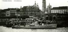 Submarine chaser C 58 in the Schelde River.